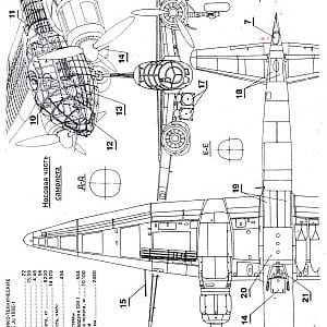 airplane Junkers Ju 188 scale model plans