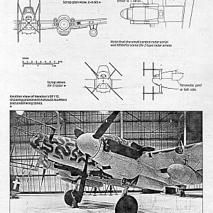 airplane Messerschmitt Bf 110 scale model plans