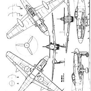 airplane Messerschmitt Me 309 scale model plans