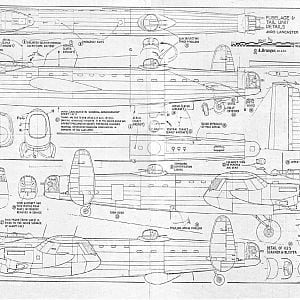 airplane Avro Lancaster scale model plans