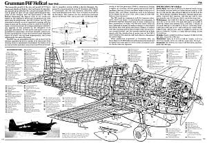 Grumman F6F Hellcat Cutaway Drawing