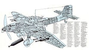 Junkers Ju 87 Stuka Cutaway Drawing