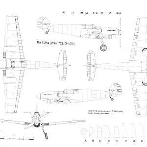 airplane Messerschmitt Bf 109A scale model plans