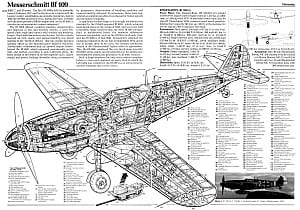 Messerschmitt Bf-109G Cutaway Drawing