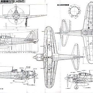 airplane Mitsubishi A6M Zero scale model plans