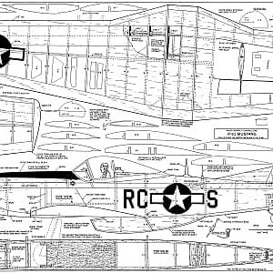 airplane North American P-51D Mustang IV scale model plans