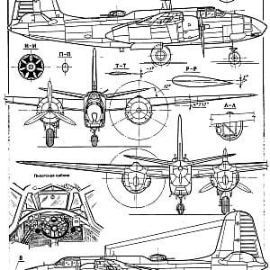 airplane Douglas A-20G Havoc scale model plans