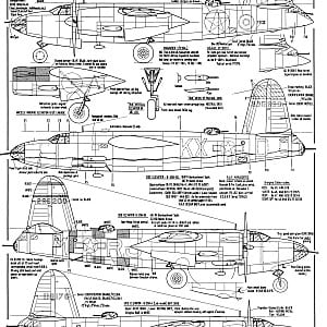 airplane Martin B-26 Marauder scale model plans