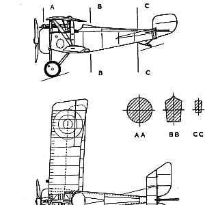 airplane Nieuport 17 scale model plans